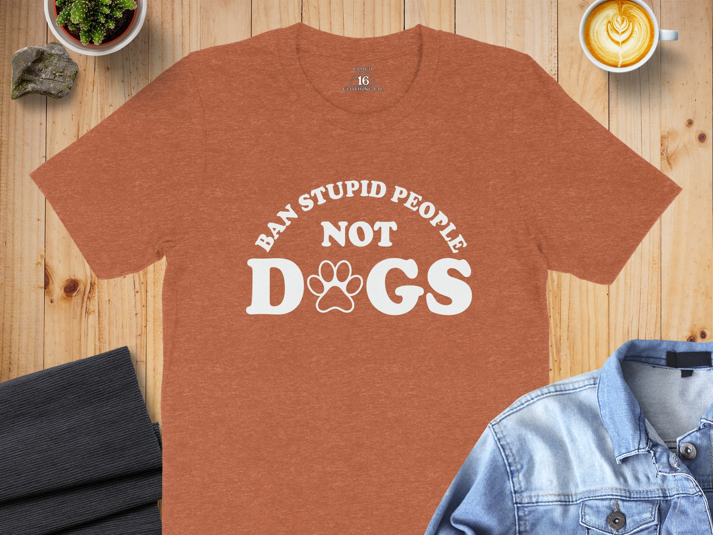 Ban Stupid People Not Dogs Graphic Tee Product