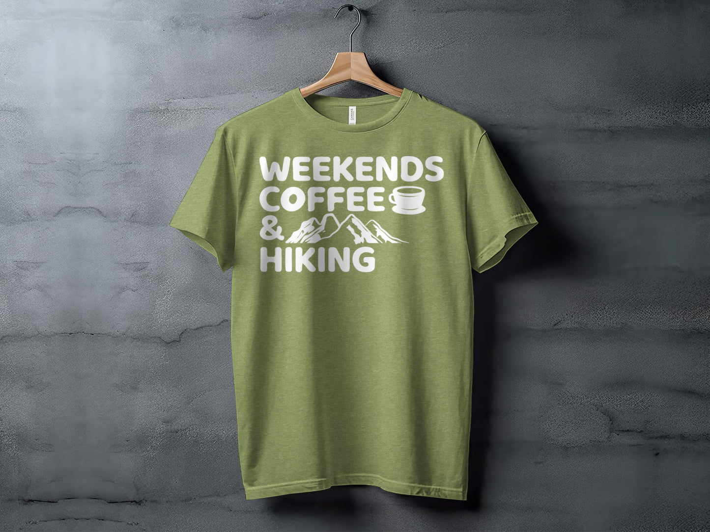 Weekends Coffee And Hiking Graphic Design Funny T-Shirt T-Shirt - Outdoor & Adventure Collection - Mile Marker 16 Gear by Cloud 16 Clothing Co.