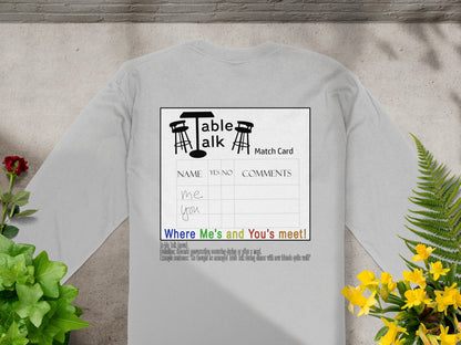 Table Talk Match Card Design Long Sleeve Shirt