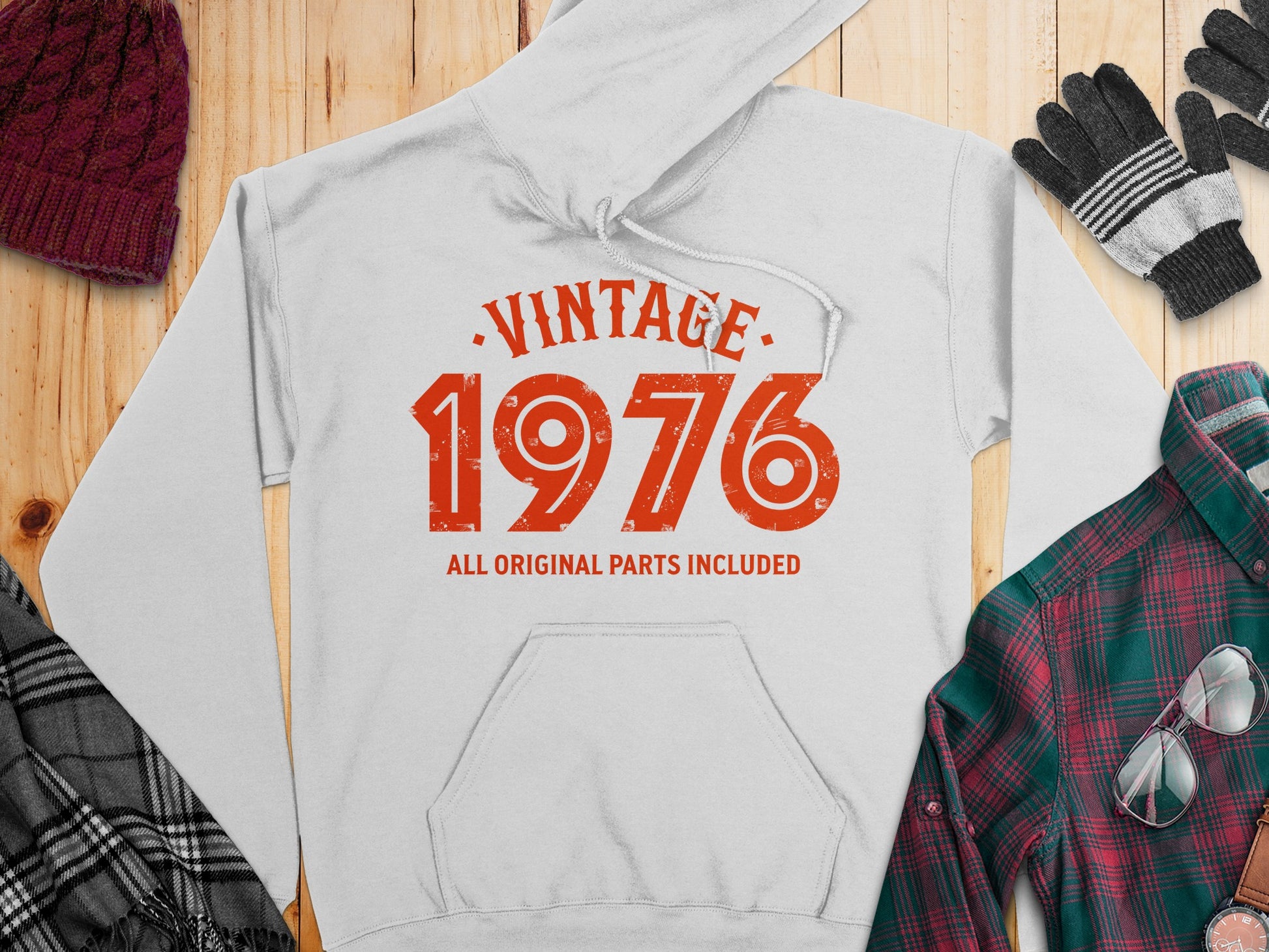 Vintage 1976 All Original Parts Included Hoodie