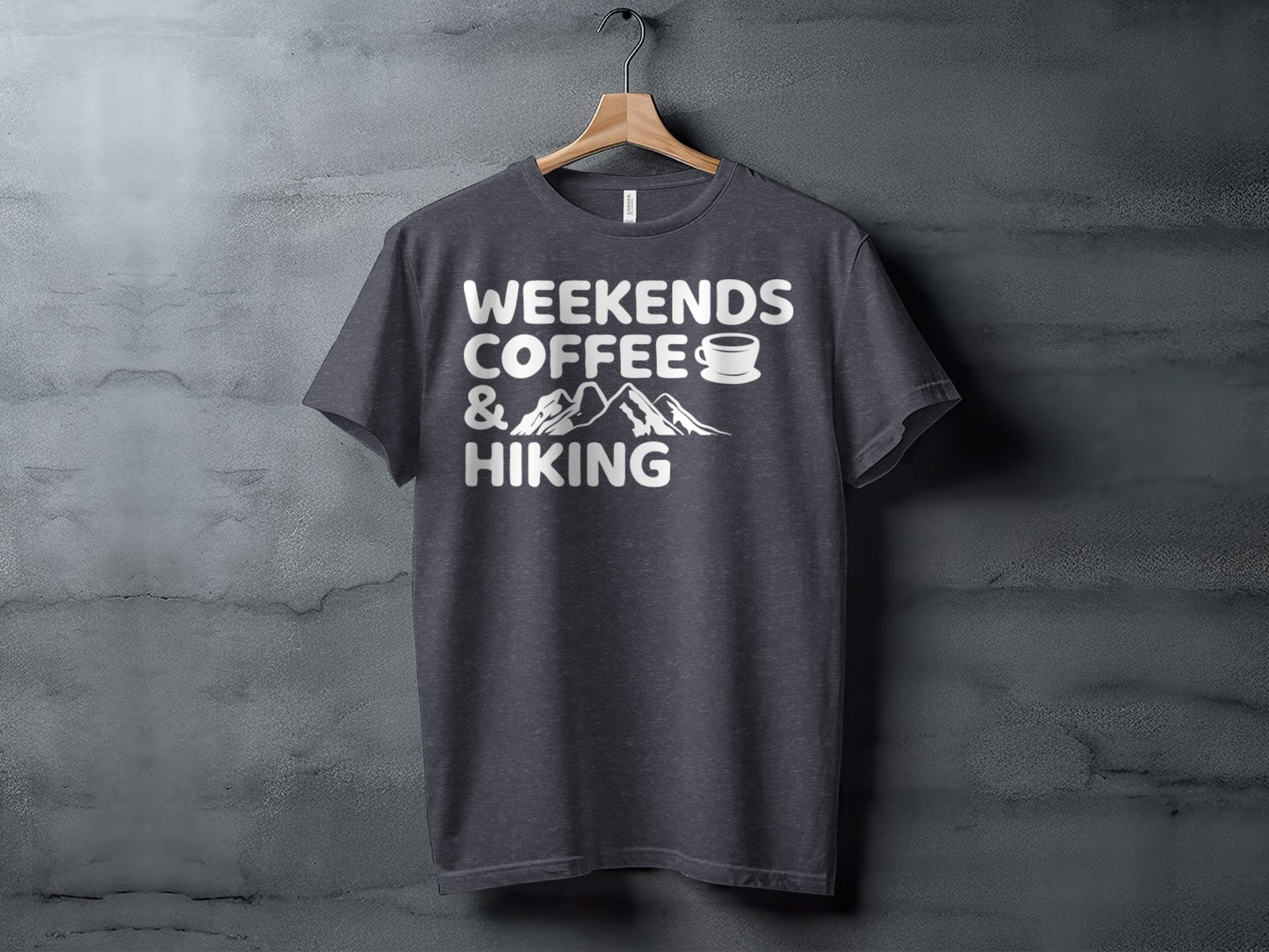 Weekends Coffee And Hiking Graphic Design Funny T-Shirt T-Shirt - Outdoor & Adventure Collection - Mile Marker 16 Gear by Cloud 16 Clothing Co.