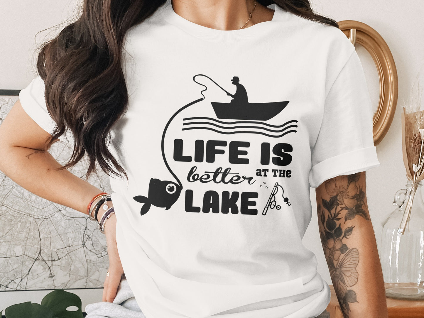 Life Is Better At The Lake Fishing Adventure Graphic T-Shirt T-Shirt - Outdoor & Adventure Collection - Mile Marker 16 Gear by Cloud 16 Clothing Co.
