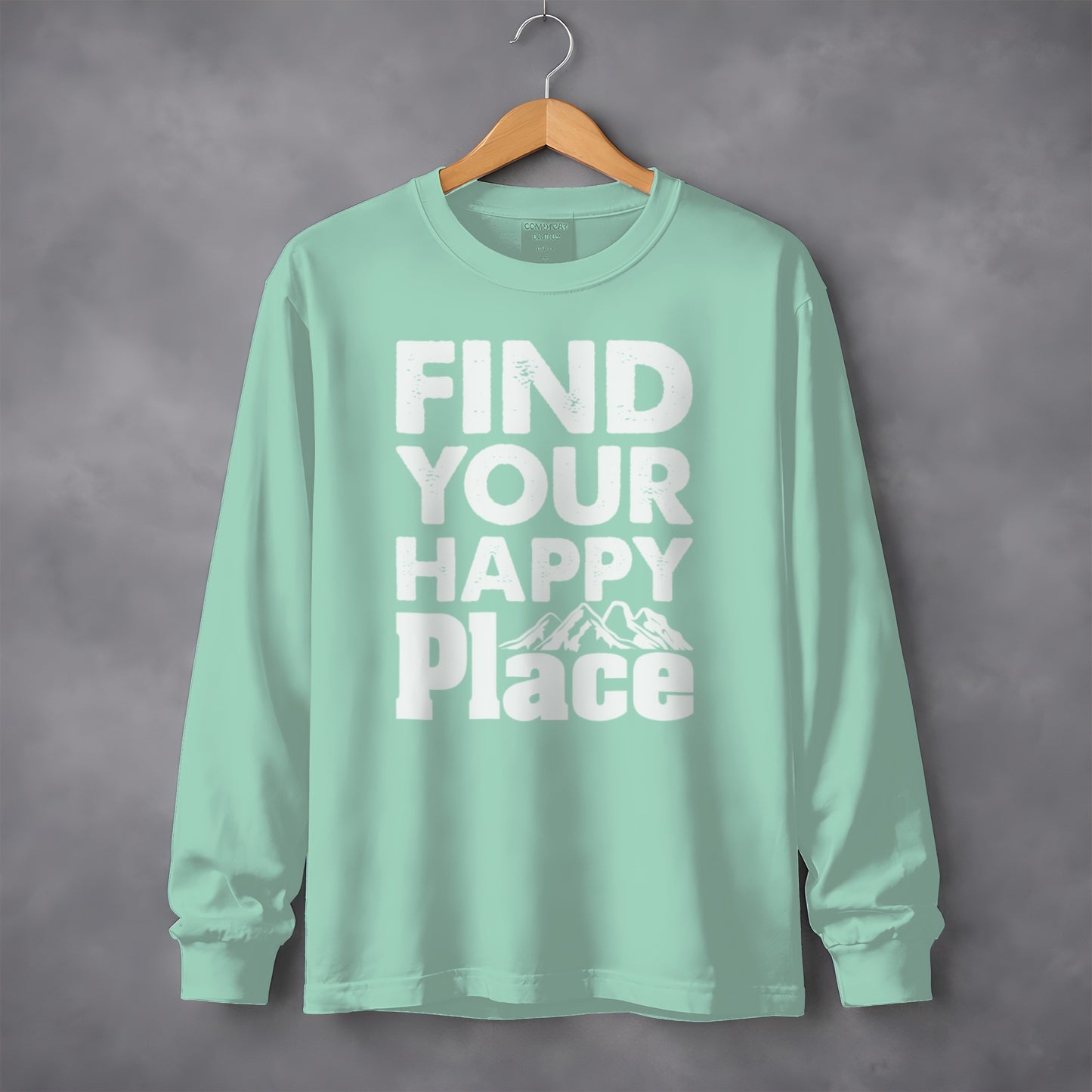 Find Your Happy Place Graphic Long Sleeve Shirt