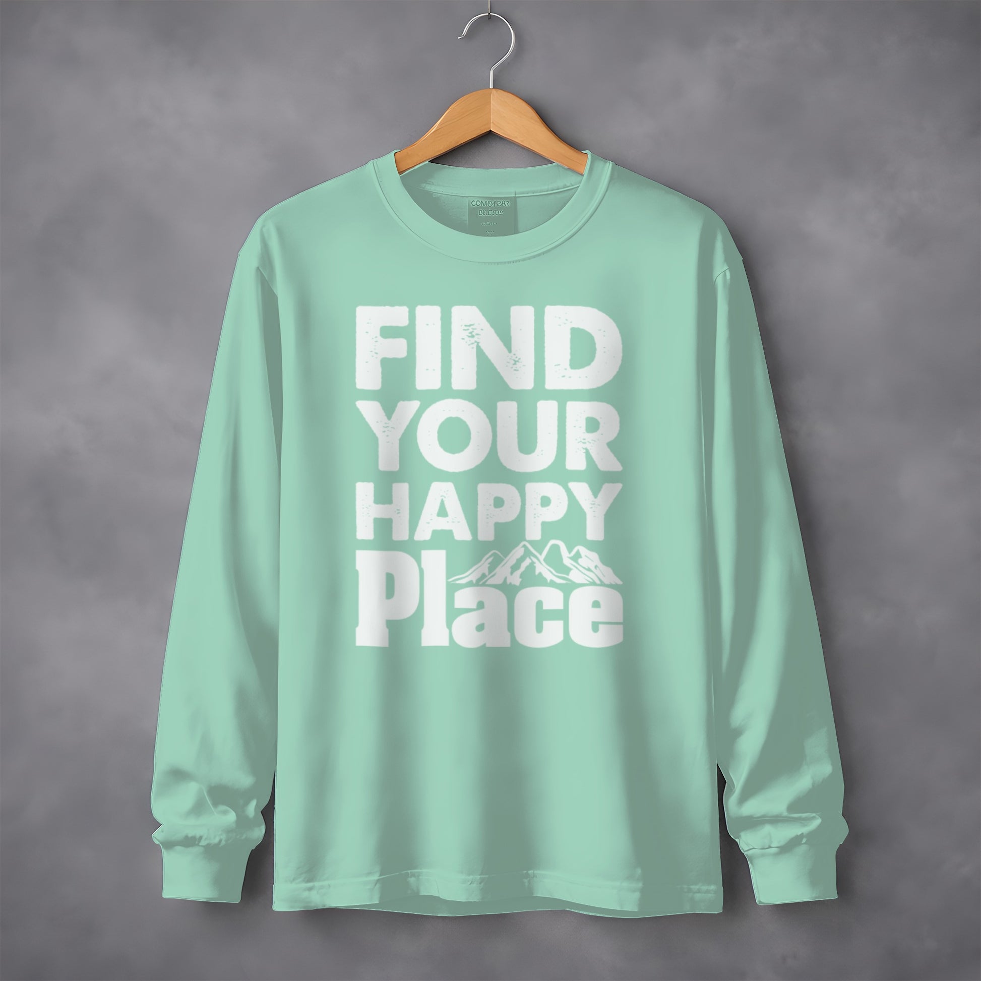 Find Your Happy Place Graphic Long Sleeve Shirt