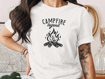 Campfire Legend Nature Graphic Adventure Outdoor T-Shirt T-Shirt - Outdoor & Adventure Collection - Mile Marker 16 Gear by Cloud 16 Clothing Co.