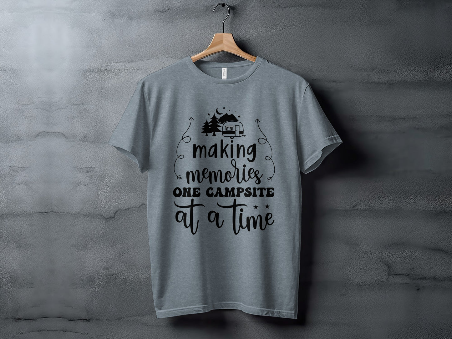 Making Memories One Campsite At A Time Camping T-Shirt T-Shirt - Outdoor & Adventure Collection - Mile Marker 16 Gear by Cloud 16 Clothing Co.