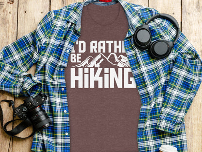 I Would Rather Be Hiking Mountains Graphic Design T-Shirt T-Shirt - Outdoor & Adventure Collection - Mile Marker 16 Gear by Cloud 16 Clothing Co.