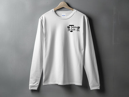 Table Talk Logo White Long Sleeve Shirt