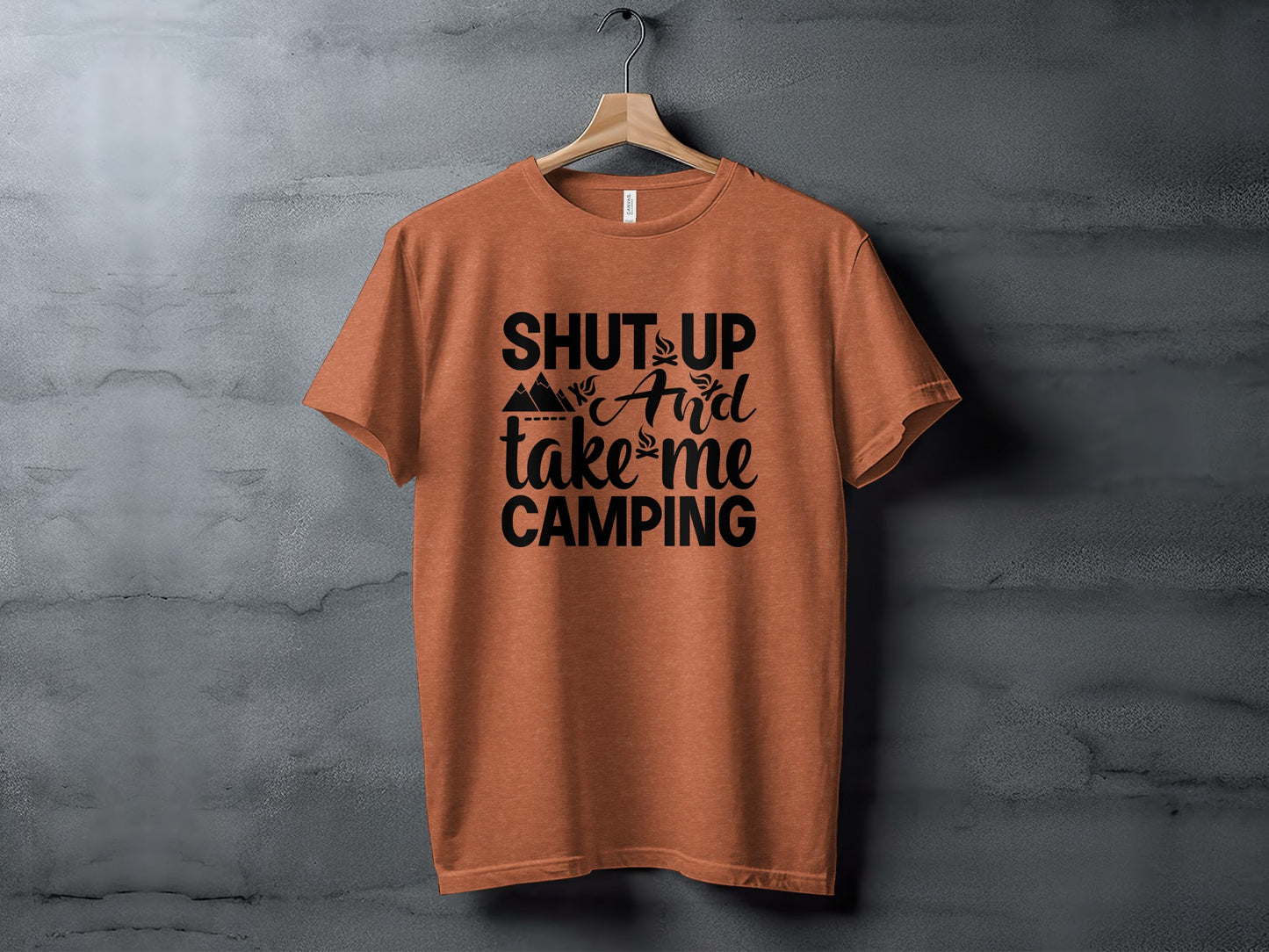 Shut Up And Take Me Camping Graphic Design T-Shirt T-Shirt - Outdoor & Adventure Collection - Mile Marker 16 Gear by Cloud 16 Clothing Co.
