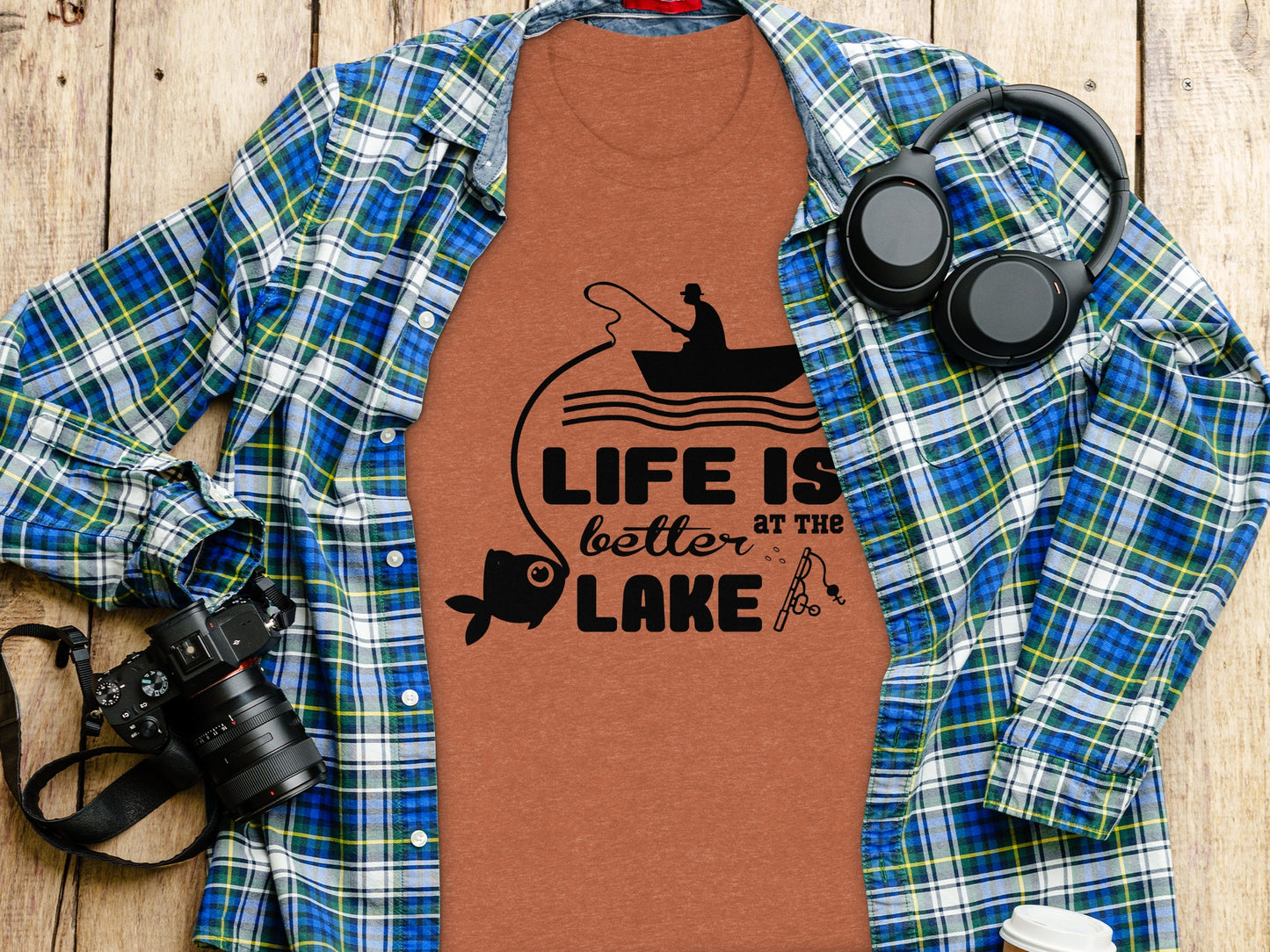 Life Is Better At The Lake Fishing Adventure Graphic T-Shirt T-Shirt - Outdoor & Adventure Collection - Mile Marker 16 Gear by Cloud 16 Clothing Co.