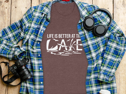 Life Is Better At The Lake Design Graphic Tee T-Shirt T-Shirt - Outdoor & Adventure Collection - Mile Marker 16 Gear by Cloud 16 Clothing Co.