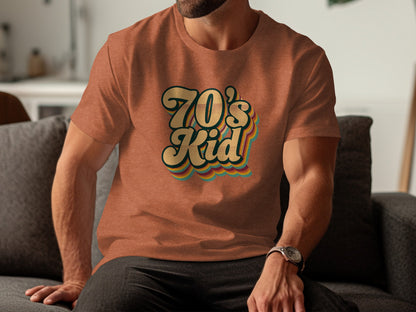 Retro 70's Kid Vintage Graphic Print T-Shirt