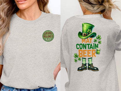 Scrappy Malone's Bar Art, Irish Pub Logo, Vintage Style Print, Other Products, Shamrock Design, Bar Sign T-Shirt - Scrappy Malone's Bar 100-Proof Humor - Cloud 16 Clothing Co.