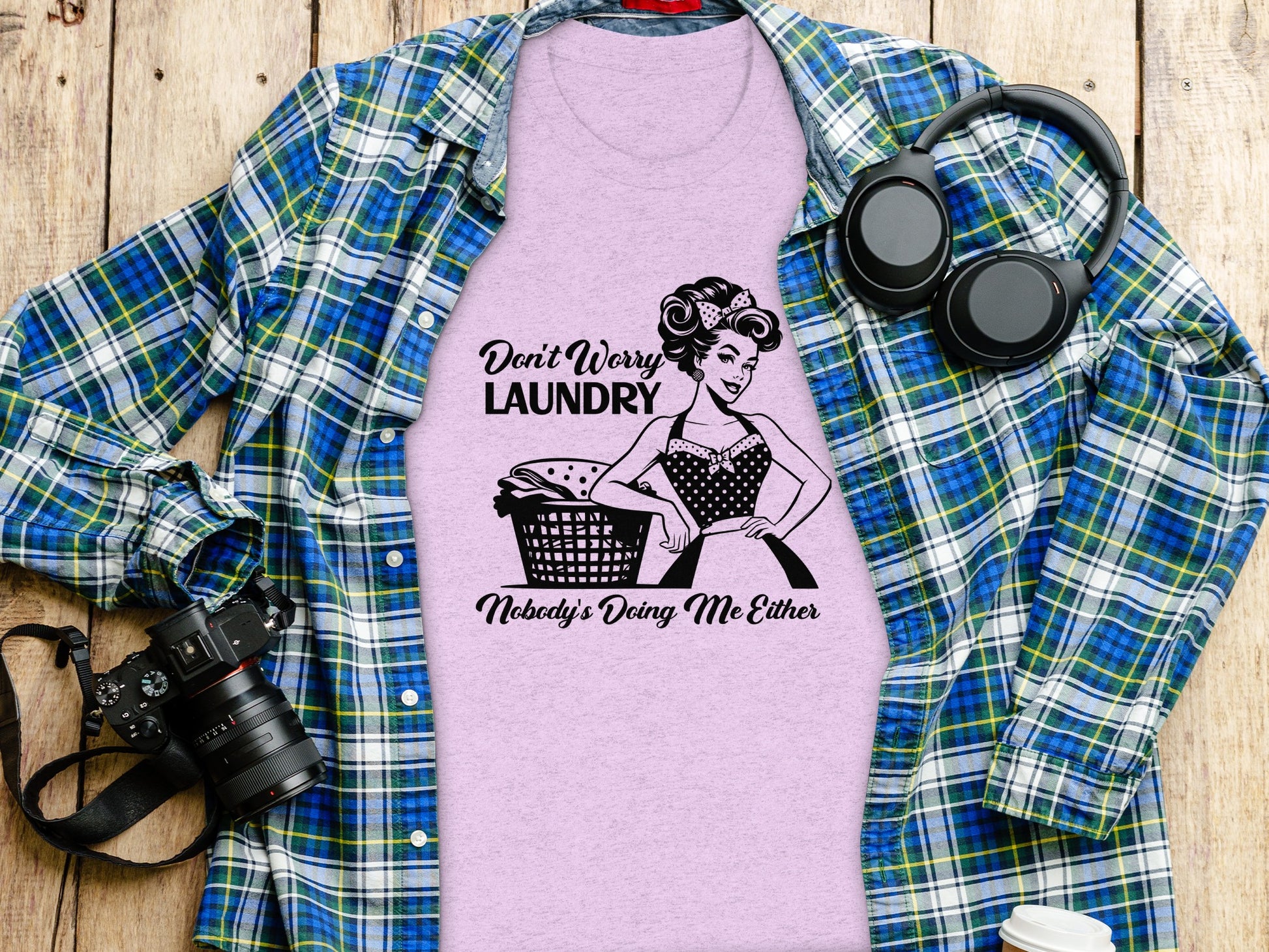 Funny Laundry Themed Women's Graphic T-Shirt