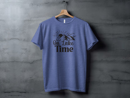 On Lake Time Outdoors Nature Hiking Mountains T-Shirt T-Shirt - Outdoor & Adventure Collection - Mile Marker 16 Gear by Cloud 16 Clothing Co.