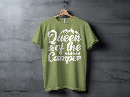 Queen of the Camper Graphic Print Camping Lover T-Shirt T-Shirt - Outdoor & Adventure Collection - Mile Marker 16 Gear by Cloud 16 Clothing Co.