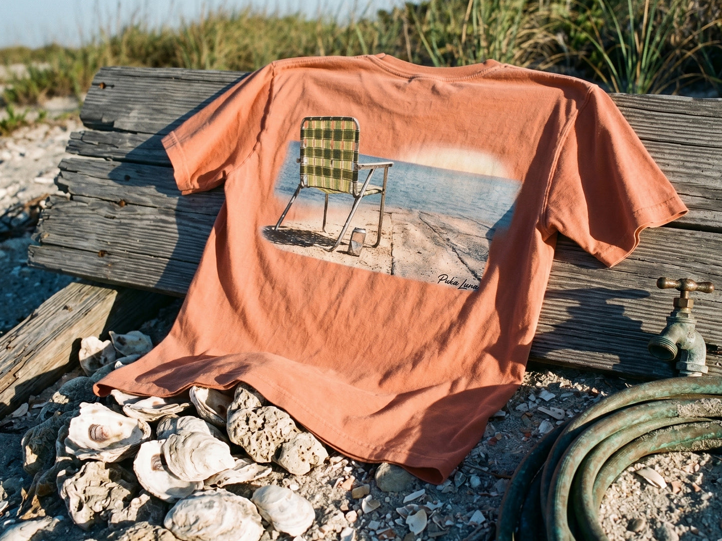 Puka Luna - Pier Side Beach Chair Graphic Tee