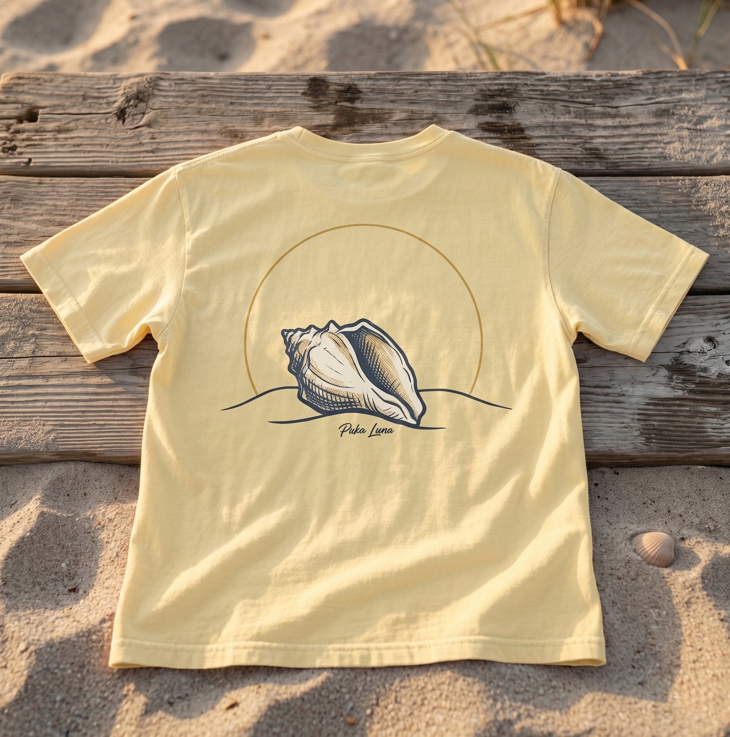 Puka Luna - Golden Arch Seashell Graphic Tee