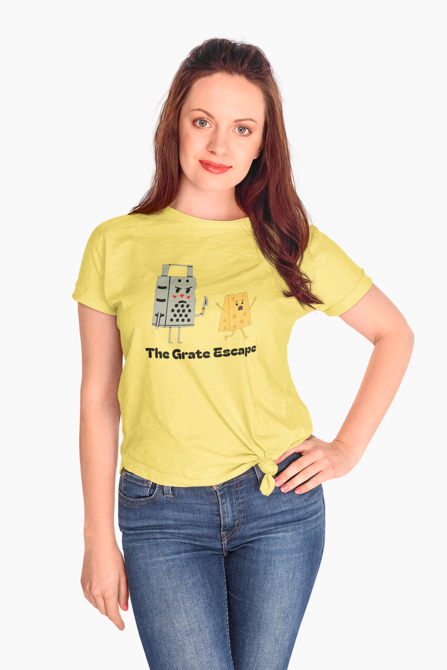 The Grate Escape - Funny Cheese Pun T-Shirt for Food Lovers