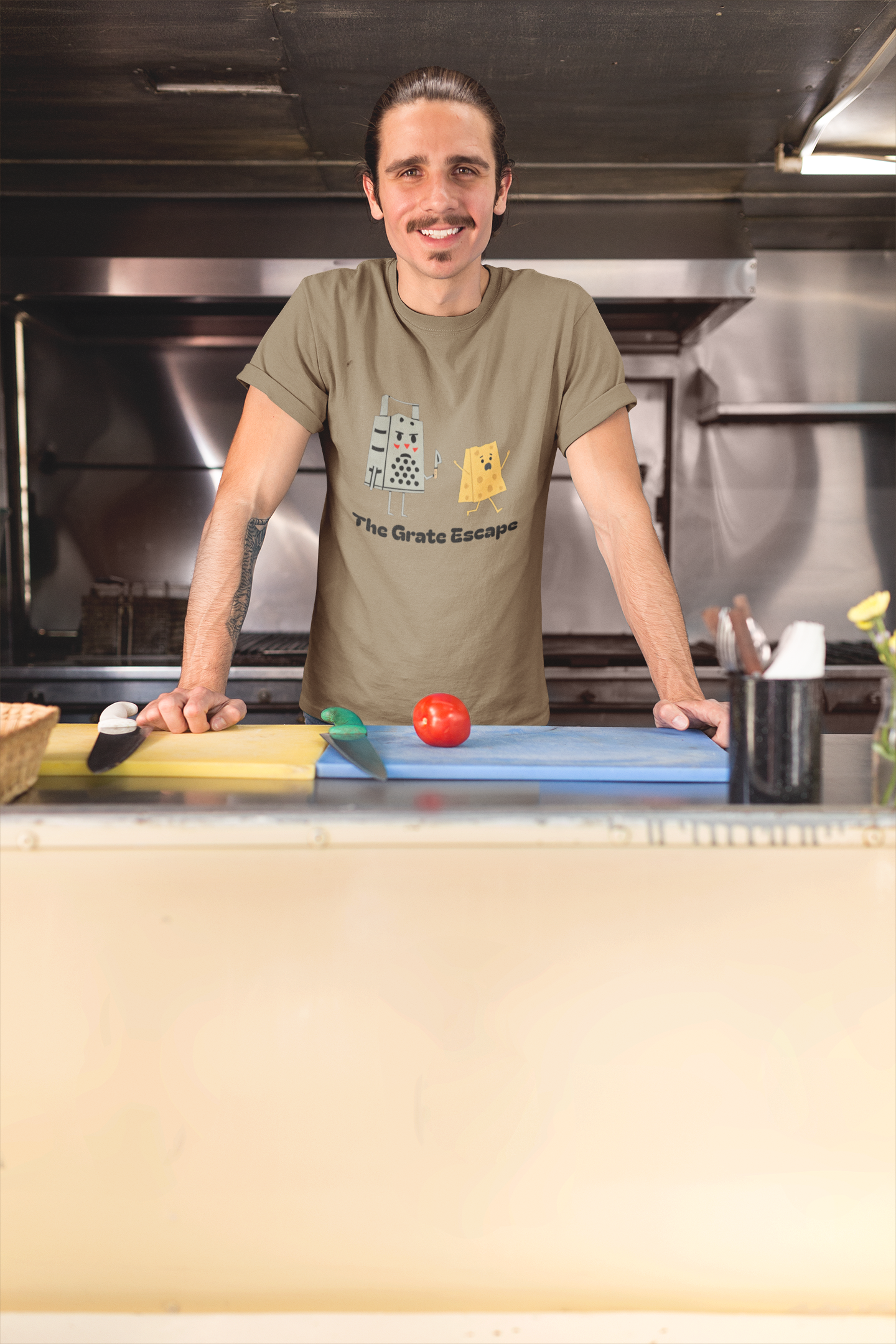 The Grate Escape - Funny Cheese Pun T-Shirt for Food Lovers