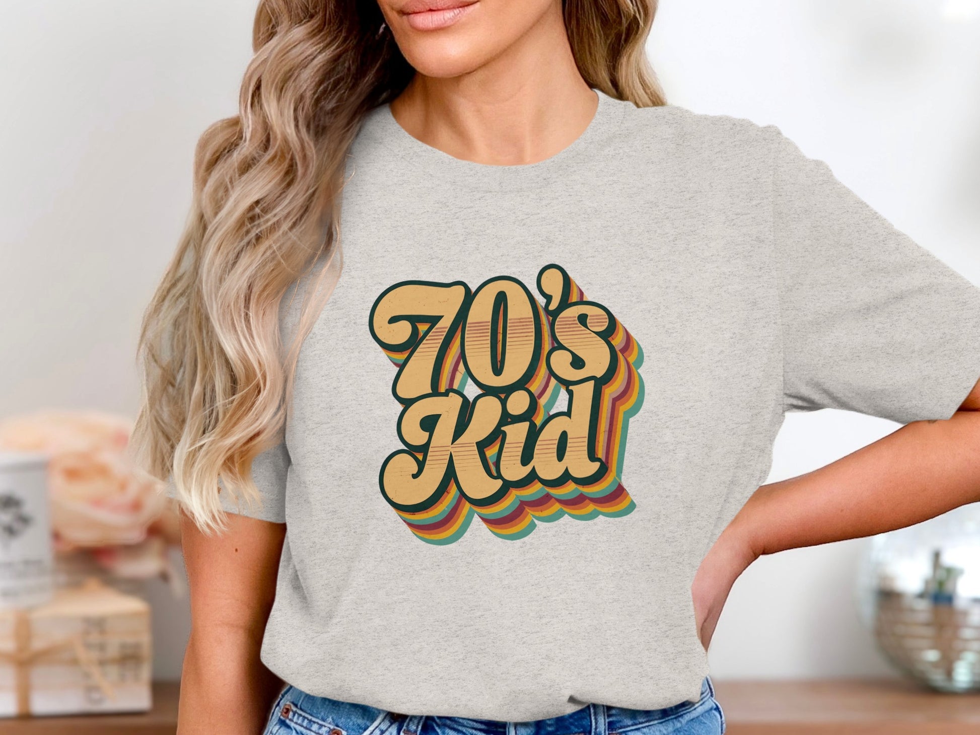 Retro 70's Kid Graphic Tee for Vintage Look tshirt