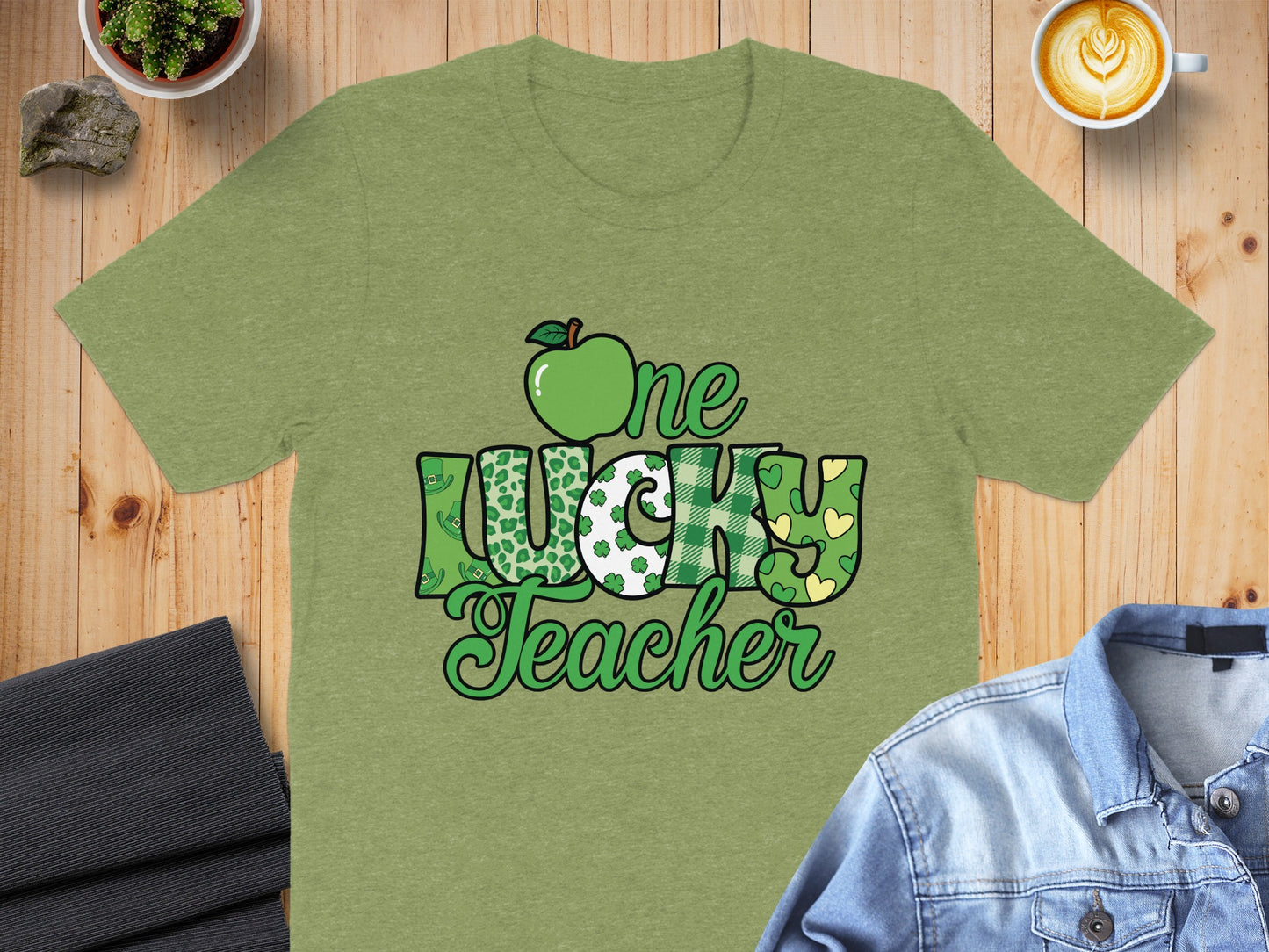One Lucky Teacher Graphic T-shirt for Educators