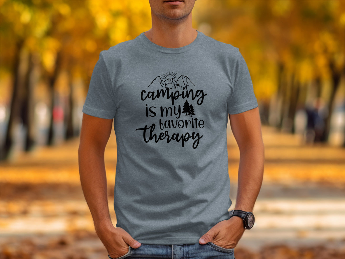 Camping Is My Favorite Therapy Camping Lovers T-Shirt T-Shirt - Outdoor & Adventure Collection - Mile Marker 16 Gear by Cloud 16 Clothing Co.
