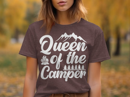Queen of the Camper Graphic Print Camping Lover T-Shirt T-Shirt - Outdoor & Adventure Collection - Mile Marker 16 Gear by Cloud 16 Clothing Co.
