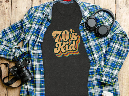 Retro 70's Kid Graphic Tee for Nostalgic Fans Product