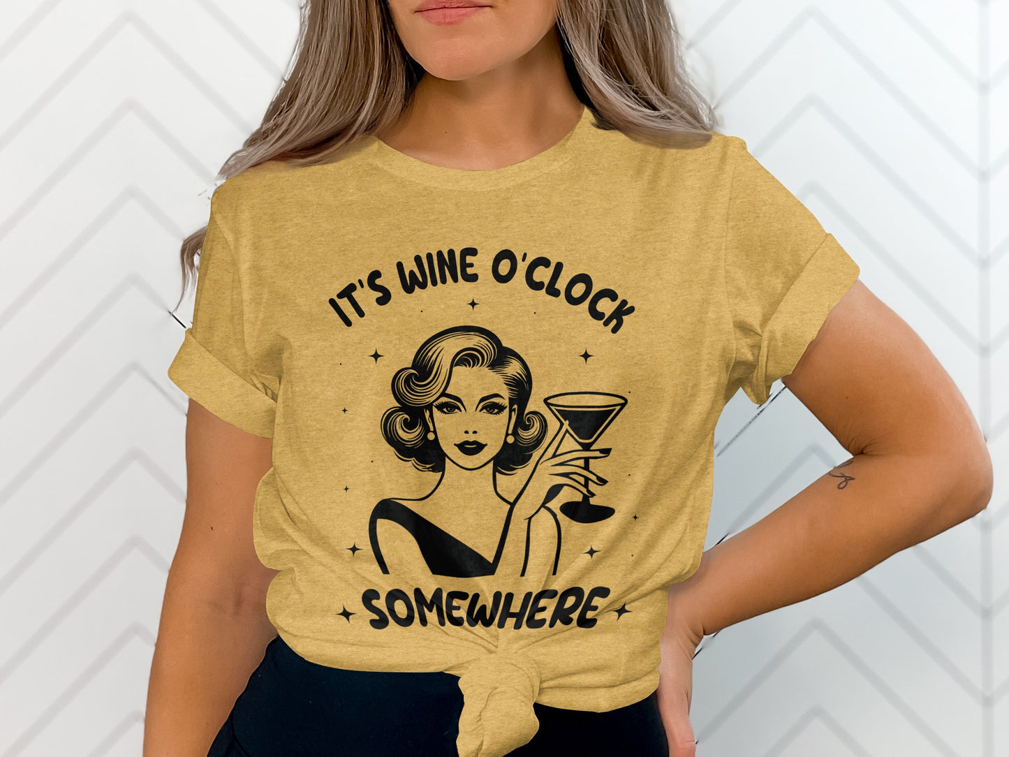 It's Wine O'Clock Somewhere Graphic T-Shirt
