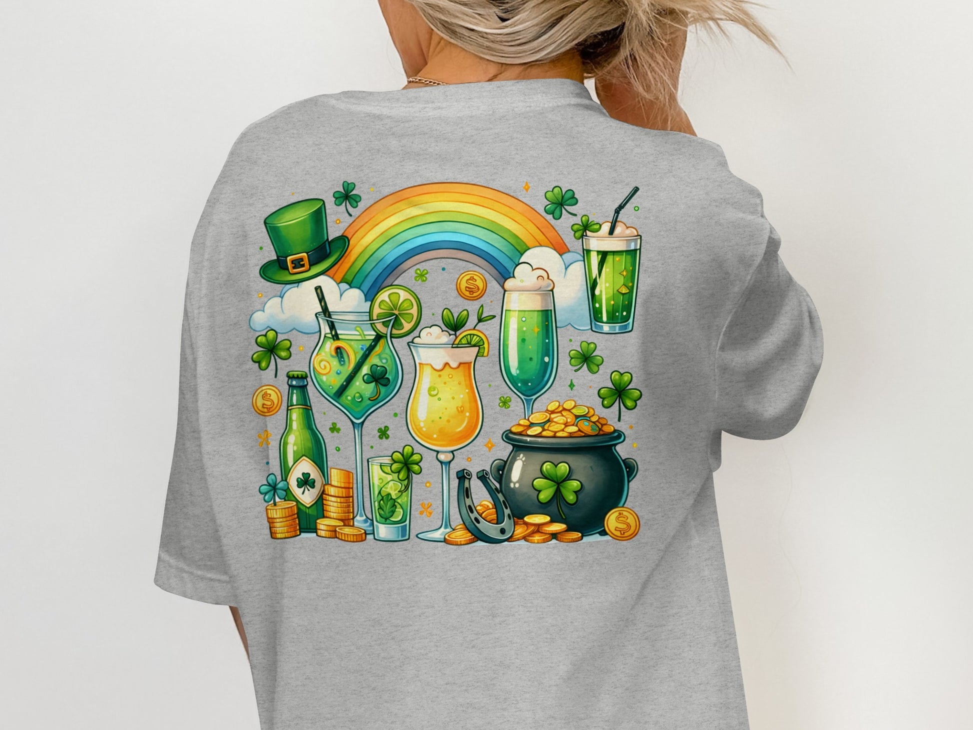 Scrappy Malone's Bar, Shamrock Pub Sign, Irish Bar, St Patricks Day Decor, Green Circle, Irish Pub Signage T-Shirt - Scrappy Malone's Bar 100-Proof Humor - Cloud 16 Clothing Co.