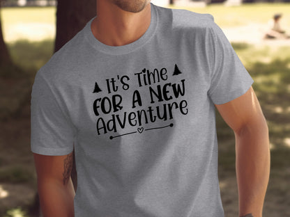 It's Time For A New Adventure Graphic Design T-Shirt T-Shirt - Outdoor & Adventure Collection - Mile Marker 16 Gear by Cloud 16 Clothing Co.