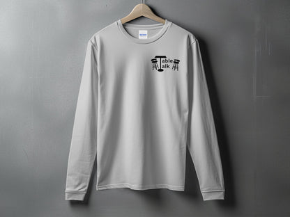 Stylish Long Sleeve Shirt with Unique Table Talk Design