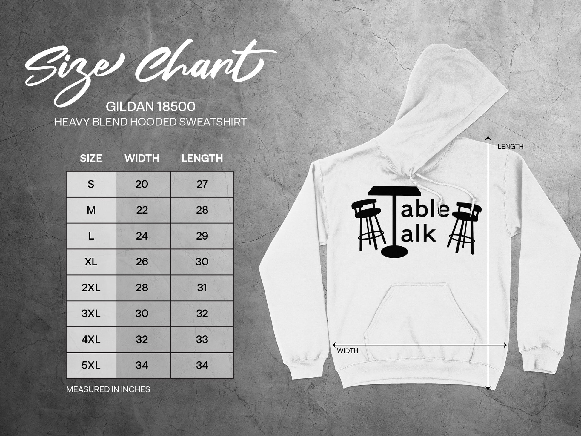 Table Talk Heavy Blend Hooded Sweatshirt Product
