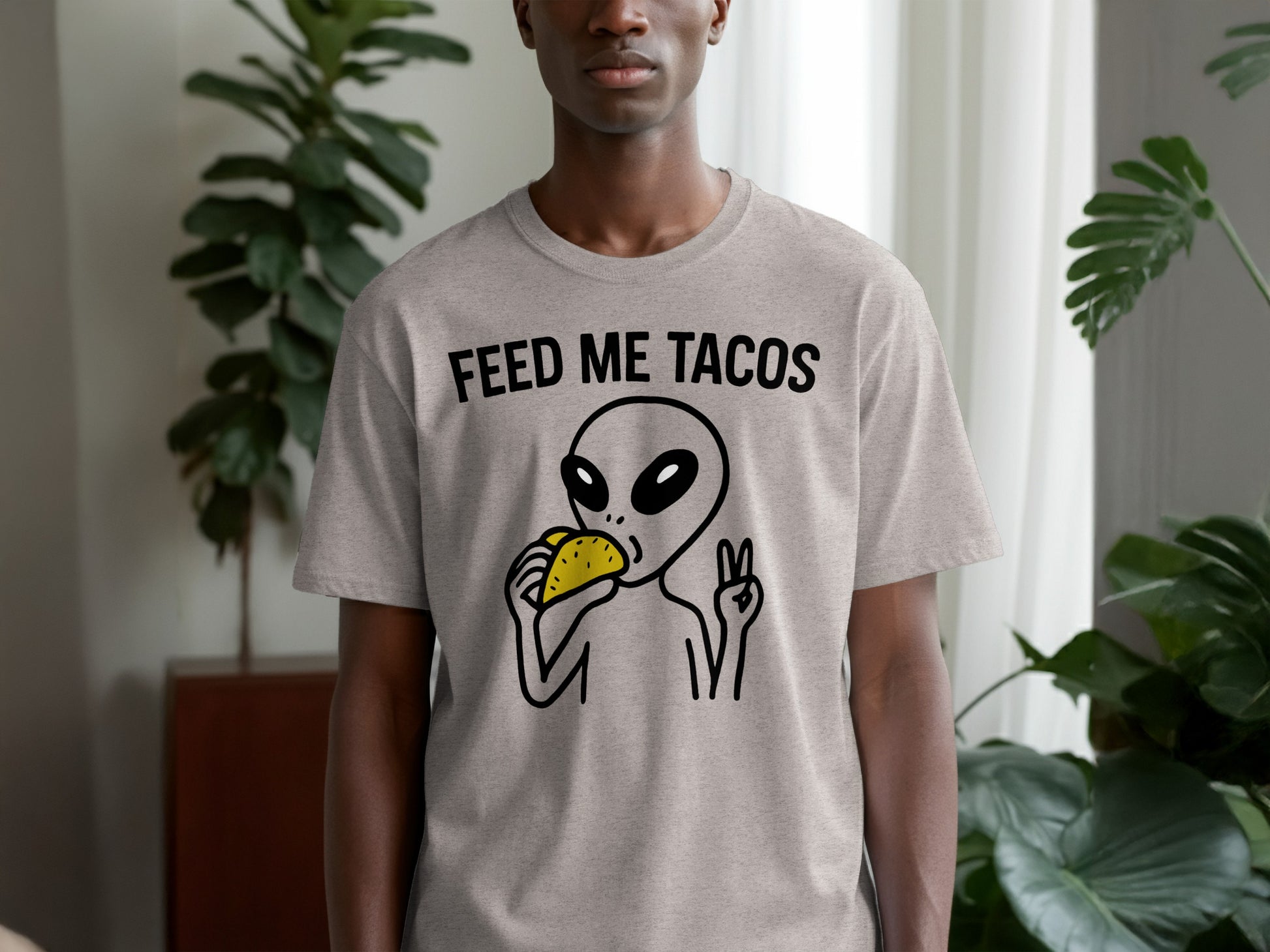Feed Me Tacos Alien Graphic T-Shirt Product