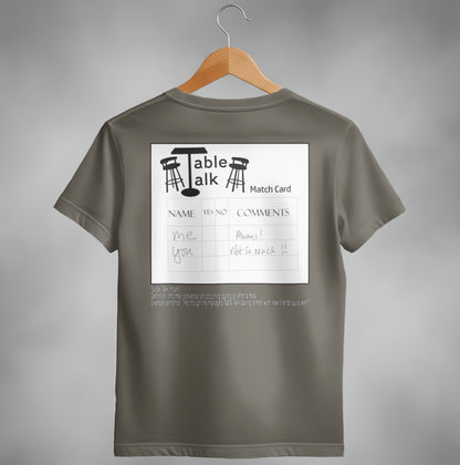 Table Talk Match Card Graphic T-shirt
