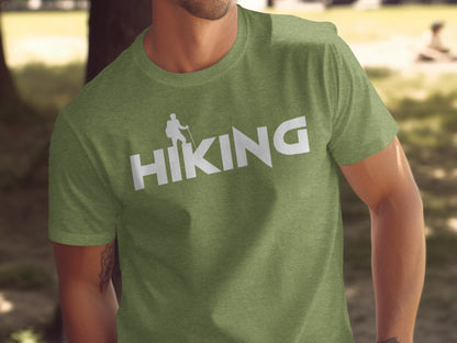Hiking Above the Word Hiking Design Graphic T-Shirt T-Shirt - Outdoor & Adventure Collection - Mile Marker 16 Gear by Cloud 16 Clothing Co.