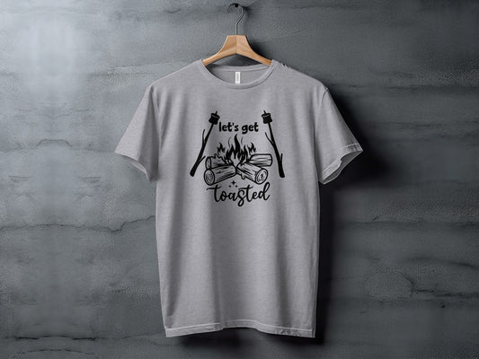 Lets Get Toasted Bonfire Fire Marshmallows T-Shirt T-Shirt - Outdoor & Adventure Collection - Mile Marker 16 Gear by Cloud 16 Clothing Co.