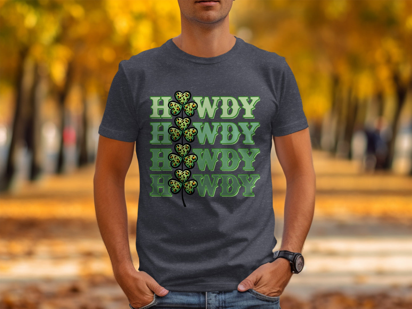 HOWDY Clover Graphic Tee for Casual Look T-Shirt