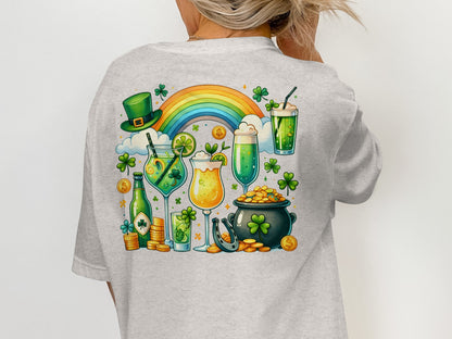 Scrappy Malone's Bar, Shamrock Pub Sign, Irish Bar, St Patricks Day Decor, Green Circle, Irish Pub Signage T-Shirt - Scrappy Malone's Bar 100-Proof Humor - Cloud 16 Clothing Co.