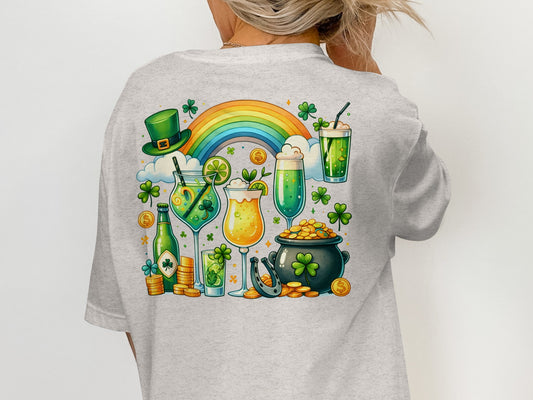 Scrappy Malone's Bar, Shamrock Pub Sign, Irish Bar, St Patricks Day Decor, Green Circle, Irish Pub Signage T-Shirt - Scrappy Malone's Bar 100-Proof Humor - Cloud 16 Clothing Co.