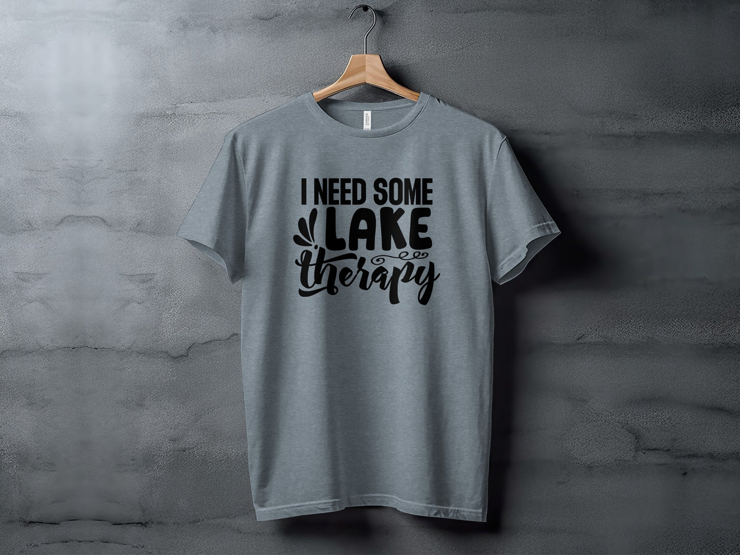 I Need Some Lake Therapy Relaxing Lake Scene T-Shirt T-Shirt - Outdoor & Adventure Collection - Mile Marker 16 Gear by Cloud 16 Clothing Co.