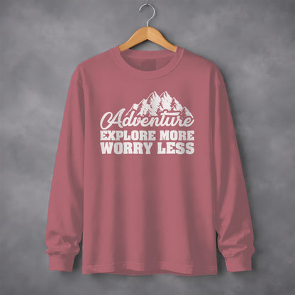Adventure Explore More Worry Less Quote Shirt Product