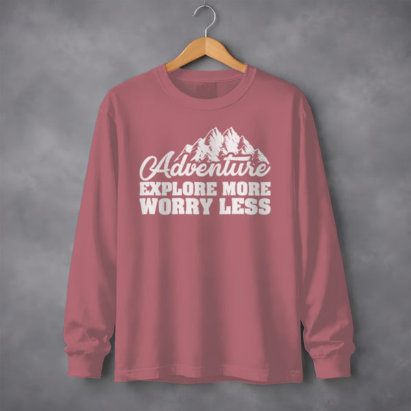 Adventure Explore More Worry Less Quote Shirt Product