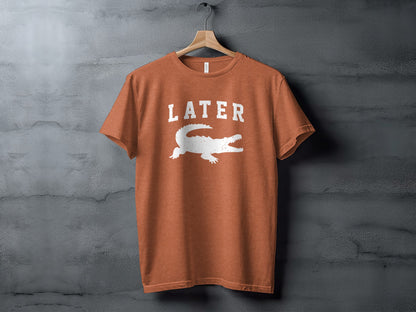 Later Crocodile Graphic Print Casual Wear T-shirt