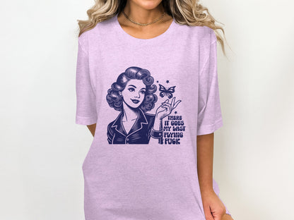 Retro Style Graphic Tee There It Goes My Last Flying F*ck