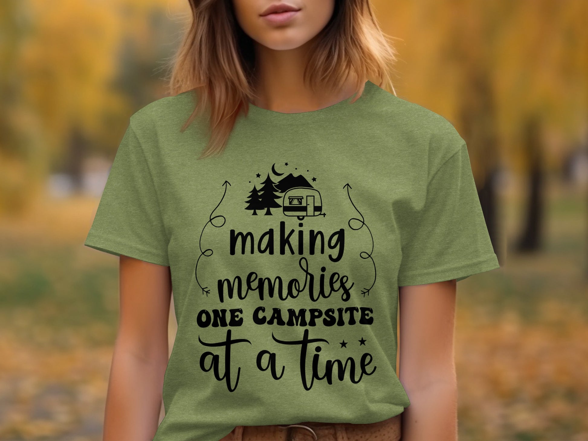 Making Memories One Campsite At A Time Camping T-Shirt T-Shirt - Outdoor & Adventure Collection - Mile Marker 16 Gear by Cloud 16 Clothing Co.