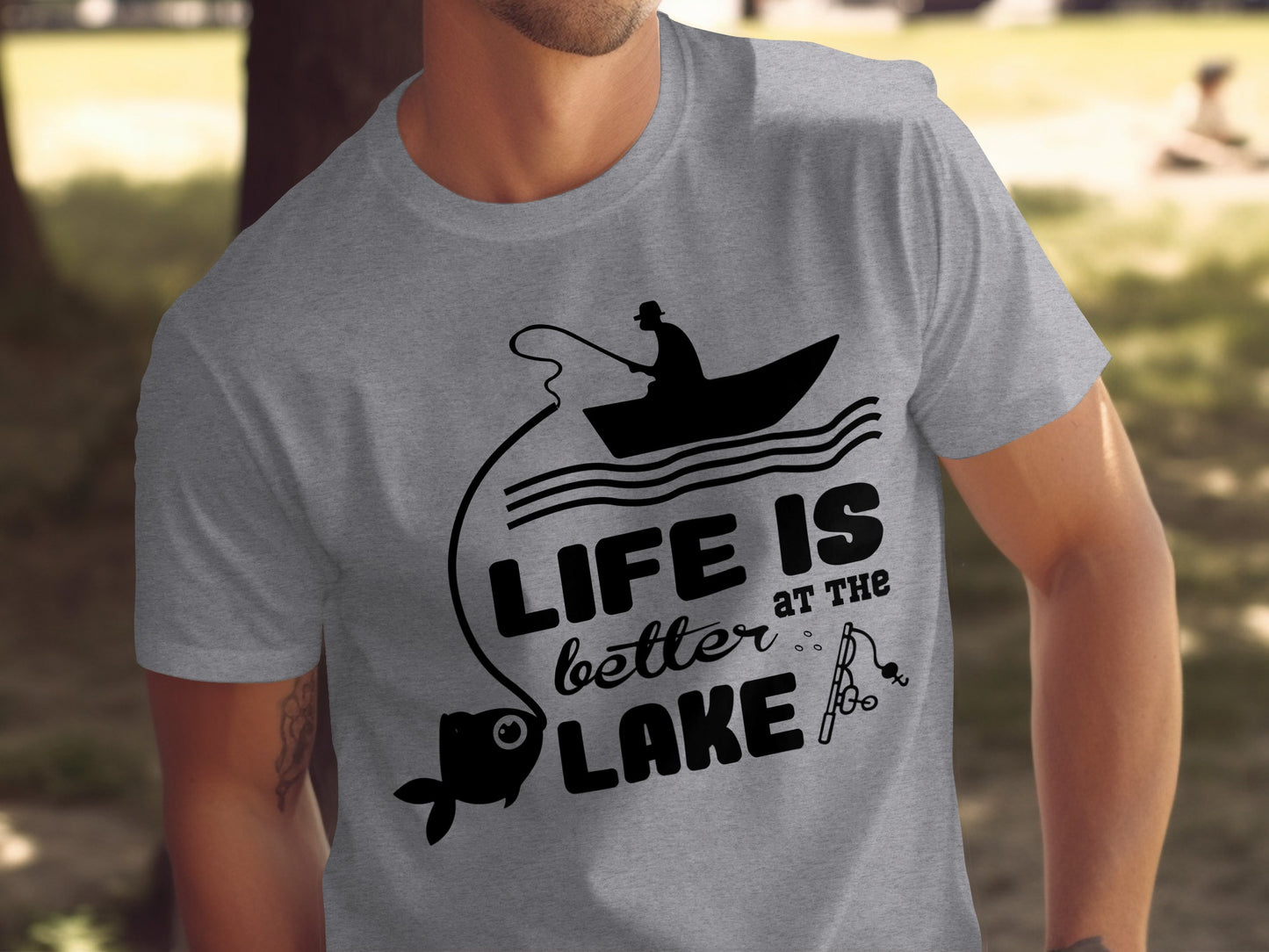 Life Is Better At The Lake Fishing Adventure Graphic T-Shirt T-Shirt - Outdoor & Adventure Collection - Mile Marker 16 Gear by Cloud 16 Clothing Co.