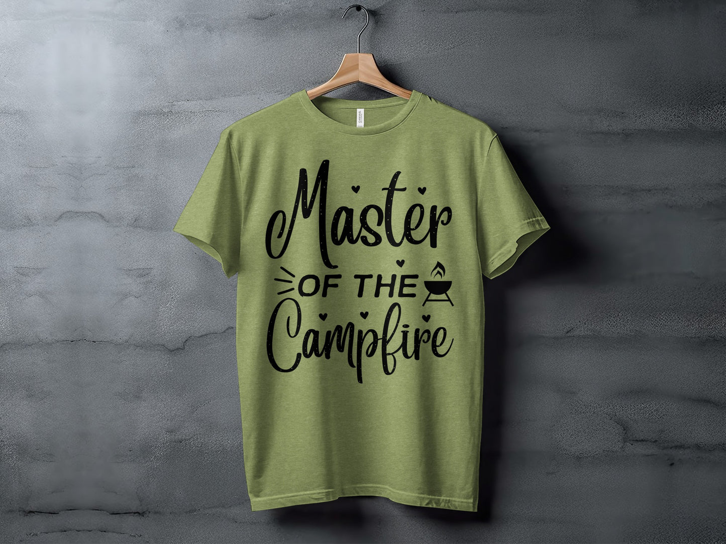 Master of The Campfire Design With Hearts T-Shirt T-Shirt - Outdoor & Adventure Collection - Mile Marker 16 Gear by Cloud 16 Clothing Co.