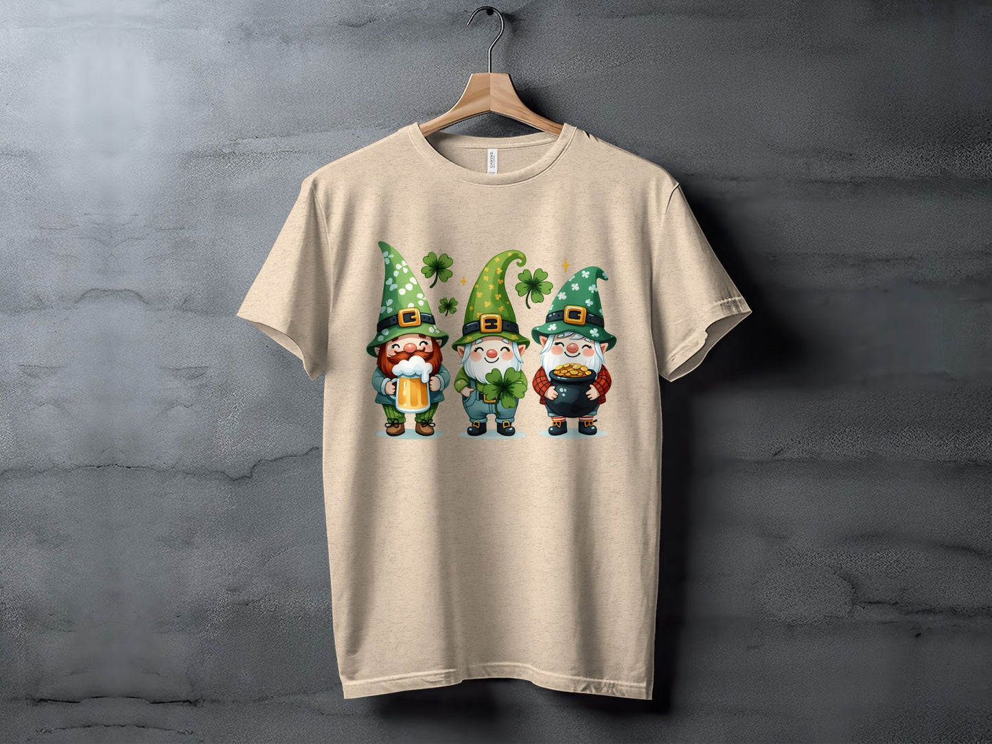 St Patrick's Day Gnomes with Shamrock Design Shirt